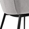 Armen Living Kenna Modern Dining Chair in Matte Black Finish and Gray Fabric, PK2 LCKESIGR - alternate 9
